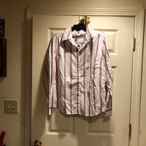 NWT - GAP Striped white button down top